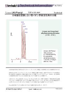 Separation of anion surfactants that do not recognize linear chain or multi-branch analysis conditions and chromatogram