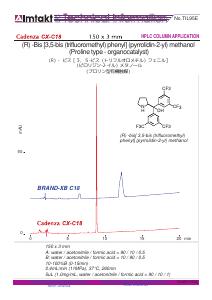 (R) -Bis [3,5-bis (trifluoromethyl) phenyl] (pyrrolidin-2-yl) methanol (Proline type - organocatalyst) analysis conditions and chromatogram